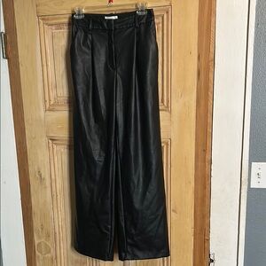 Black Faux Leather H&M Pants